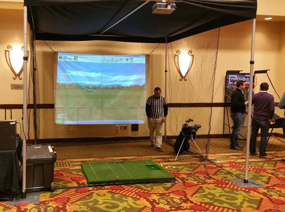 Virtual Golf Driving Simulator for rent